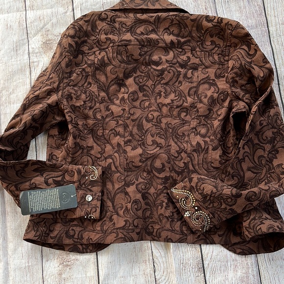 Christine Alexander brown sizeS  Swarovski Crystals - Picture 4 of 5